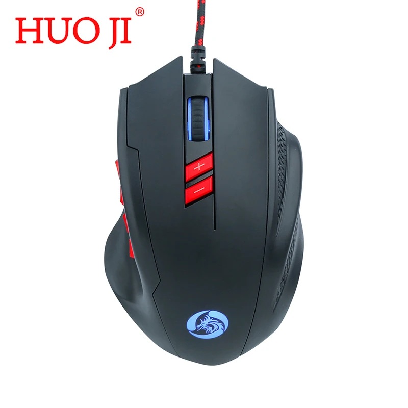 

HUO JI G603 Wired Gaming Mouse MMO RGB LED Backlit Computer Mice with 12 Side Buttons 10000 DPI Perdition for Windows PC