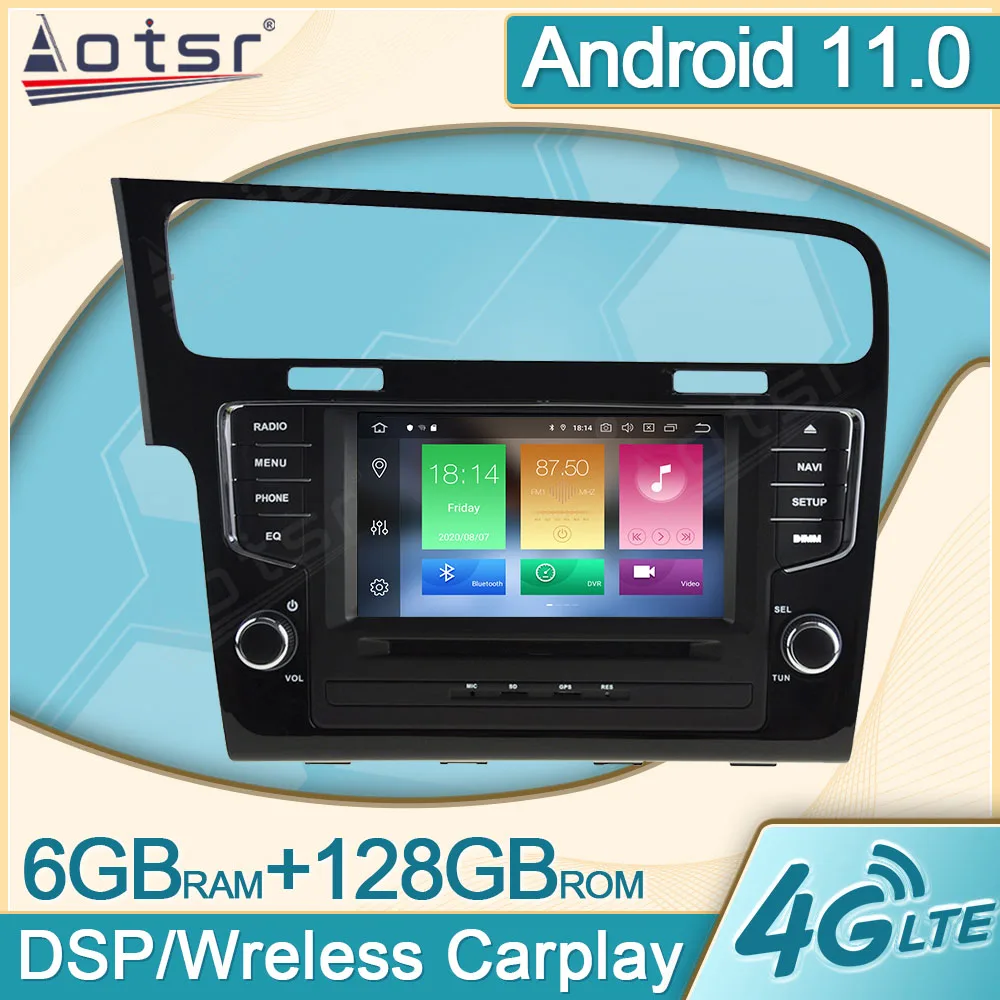 

6+128G Android 11 For Volkswage GOLF 7 2013 - 2018 Car Radio Multimedia Player Video GPS Navi Stereo Carplay Head Unit DPS 2Din