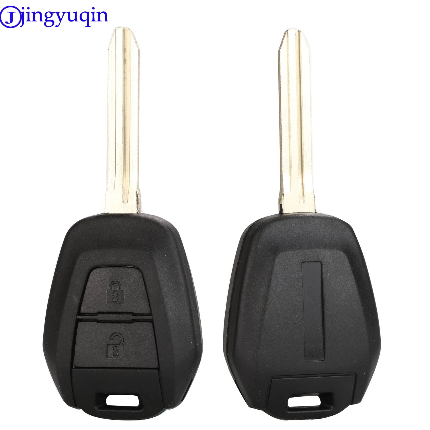 jingyuqin 2 Buttons Ignition Key Shell Case fit for Isuzu D-Max TOY43 Blade Key Cover Replacement