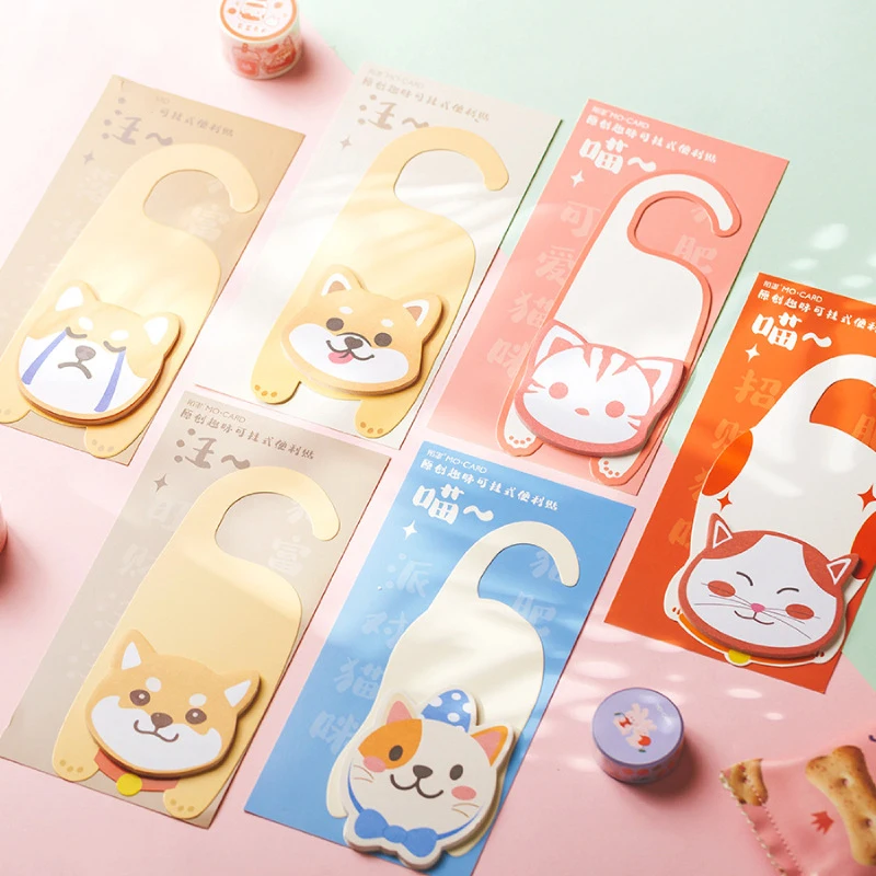 30 Sheets Cute Lucky Cat Sticky Notes Message Planner Paper Stickers N Times Memo Pad Index Bookmark Notepad Stationery