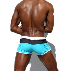 Man Brand Swimming Trunks Low Waist Swimwear Sexy Slim Mesh Shorts Summer Men Swim Surf Swimsuit