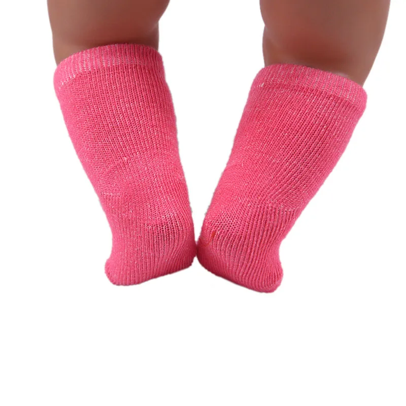 13-Farben-Socken für 18-Zoll-amerikanische Puppen, Mädchenspielzeug und 43-cm-Baby-Kleidungsartikel, Zubehör, Nenuco und unsere Generation, Geschenk