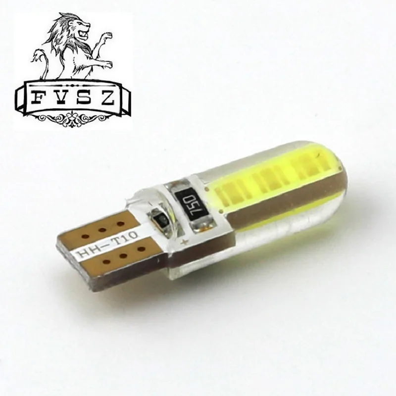 10Pcs W5W T10 LED COB 194 3W 6000K Car Lamp Bulbs From 3 D Jelly Light-Emitting Diodes Independent