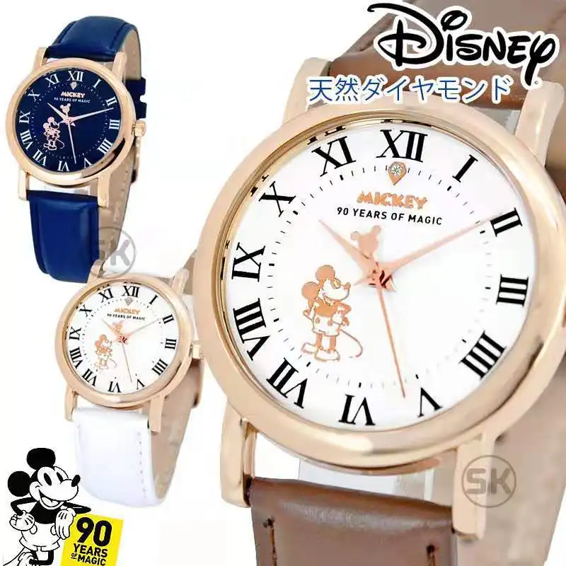 

DISNEY Official Woman Men Quartz Casual Wristwatch 90 Years Of Magic Micky Mouse Imported From Japan Limited Version Gift Clock