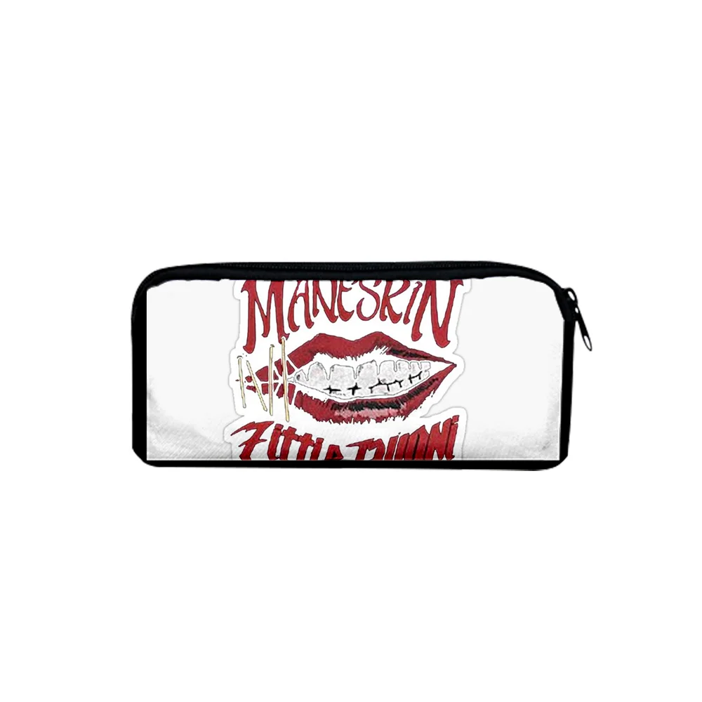 Maneskin Print Oxford cloth pencil case unisex student school pencilcase stationery office pencil case household stationery