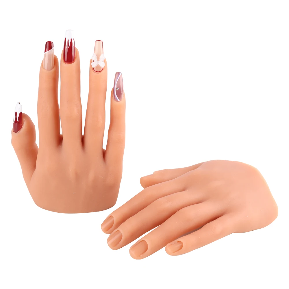 Practice Hand for Acrylic Nails With Flexible Finger Adjustment Display Model Moveable Nails