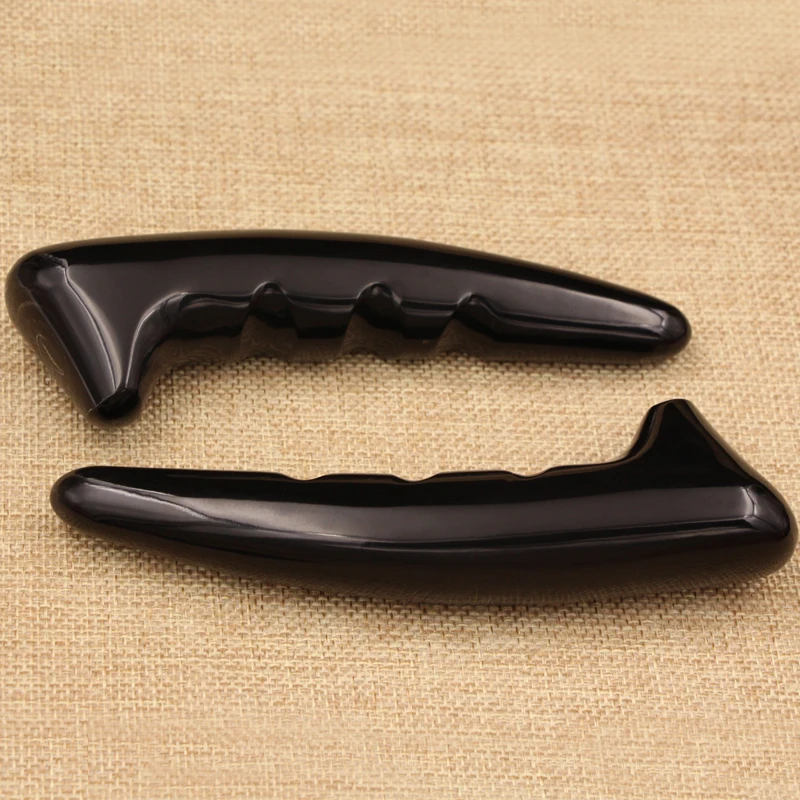 Free Shipping Black Buffalo Horn Point Massage Foot Massage Muscle-Poking Stick Back Scratcher Eye Pull Tendons