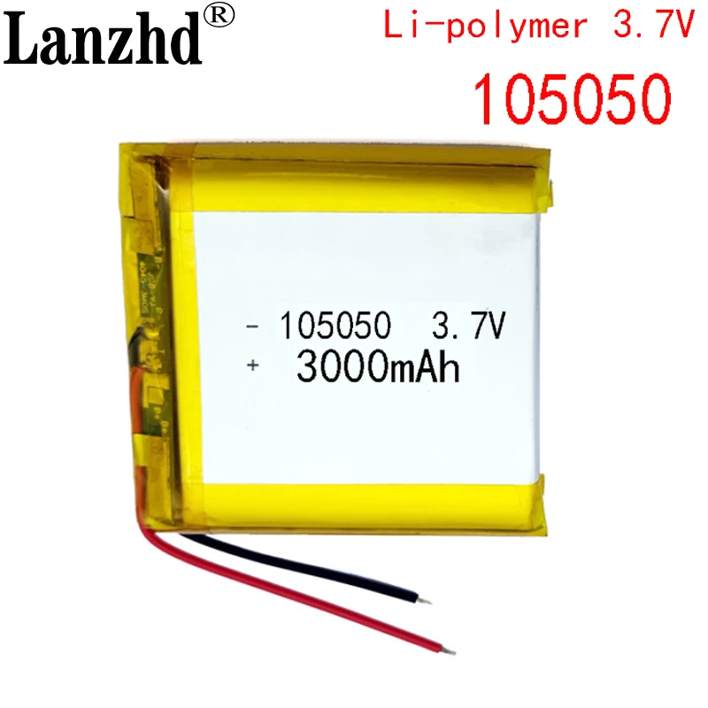 40pcs 3.7V polymer battery 105050 3000mAh infrared signal device video communication transmitter module battery