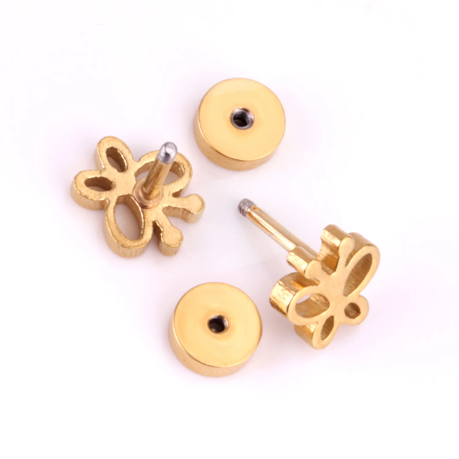LUXUSTEEL Cute Press Screw Back Butterfly Earrings 2020 Brinco pendientes Stainless Steel Nickel Free Earring Accessories Party