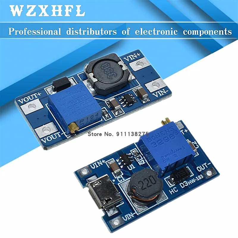 5 Pcs MT3608 DC-DC Step Up Converter Booster Voedingsmodule Boost Step-Up Board Max Output 28V 2A Voor Arduino