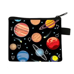 Starry sky Wallet Student Boys And Girls Short Wallet Card Bag universe Pocket Change Purse Mini Coin purse Small Pouch coin