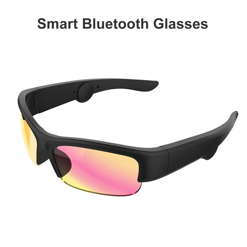 

Vision 5B Bluetooth Glasses Headset Sunglasses Music Microphone Smart Glasses Open type headset With 3 different color lenses