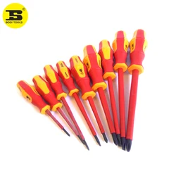 9Pc Mixed Size BOSI Magnetic VDE Insulation PH And Slot Screwdrivers