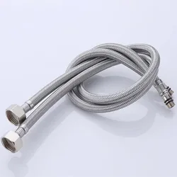 Bathroom Hose Stainless Steel Flexible Plumbing Pipes Kitchen 2 Piece/Set Cold Hot Faucet Supply Pipe Hoses G 1/2 G 3/8 G 9/16