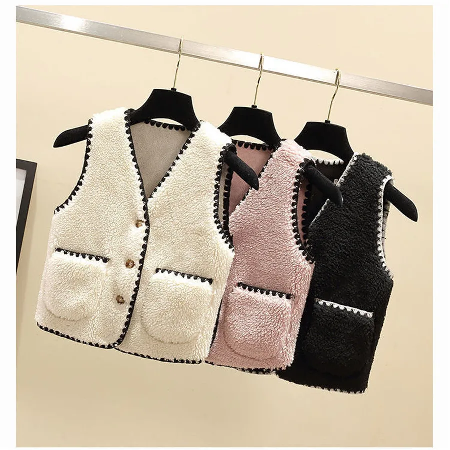 fleece kids vest for girls waistcoat toddler girl vest infant warm winter waistcoat autumn sleeveless jacket children outwear