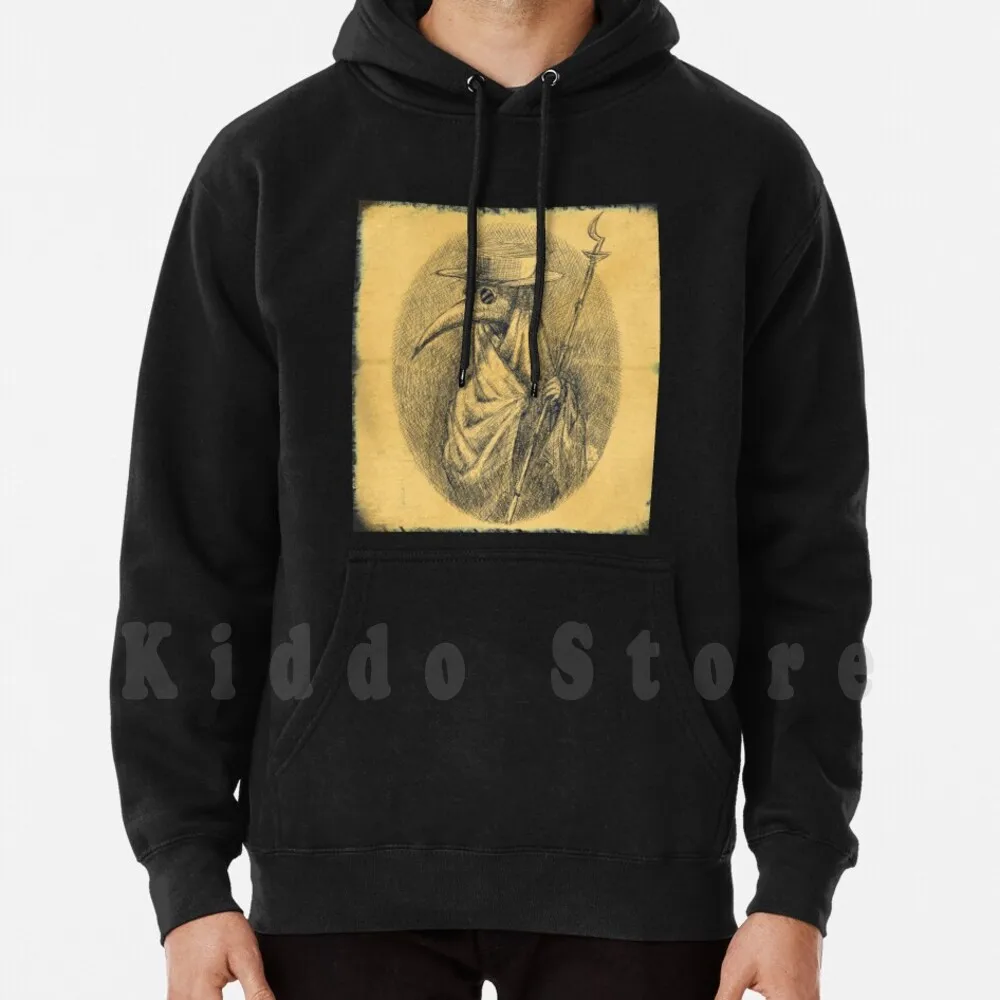 Good Old Time ... Hoodie Long Sleeve Plague Quarantine Vintage Scary Medieval Characters Fear Terror Death