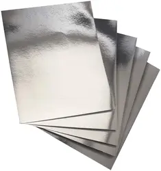 16sheets/pack Mirror Board Sheets Reflective Shiny Poster Board Metallic Foil Paper Sheets For Arts and Crafts 297x210mm