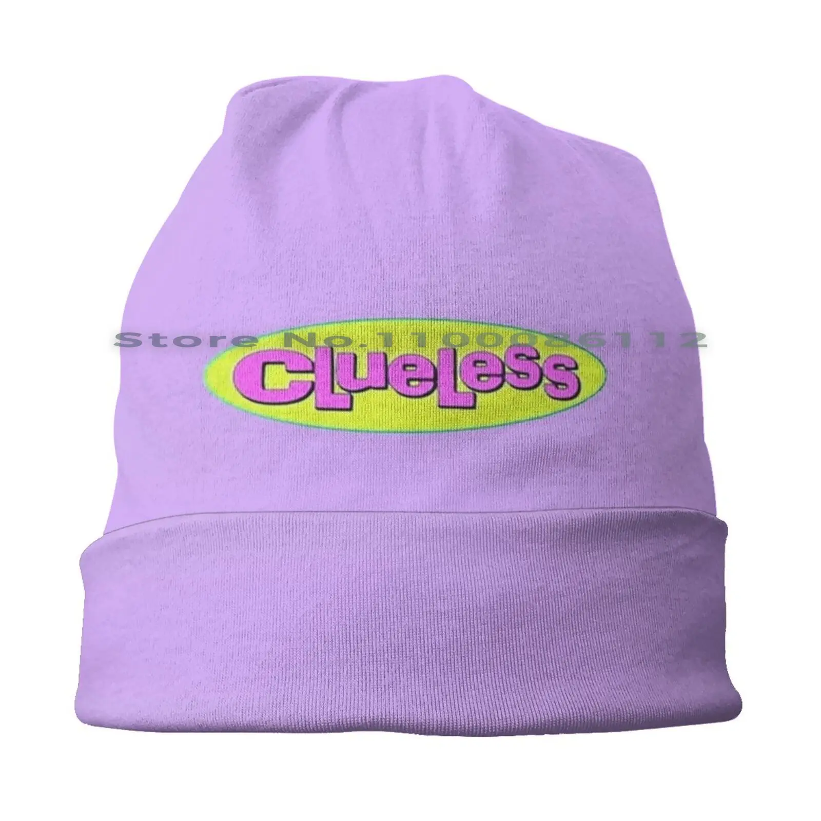 Clueless Beanies Knit Hat Neon Pink Purple Lime Clueless Trendy Redububble Artist Brimless Knitted Hat Skullcap Gift Casual