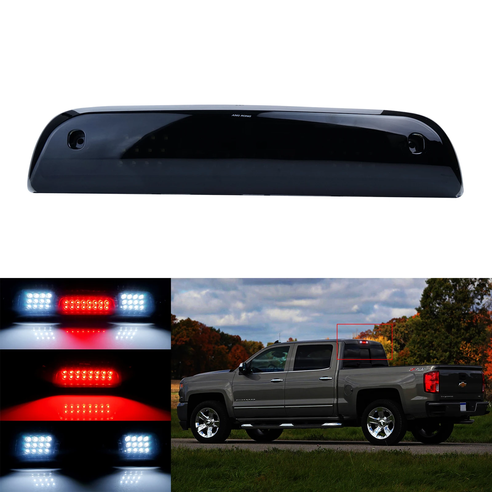 

For Chevrolet Silverado GMC Sierra 2014-18 LED 3RD Brake Light Trunk Back Lamp Red