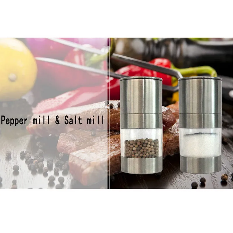 5 Manual Pepper Mill Salt Pepper Mill Grinder Portable Kitchen Mill Muller Home Kitchen Tool Spice Sauce Grinder Pepper Mill