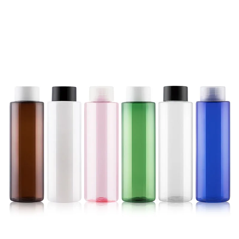 24pcs 250ml Double Deck Screw Cap Bottle,Essence Oil Bottle,Make up Shampoo Bottling,Empty Plastic Cosmetic Container