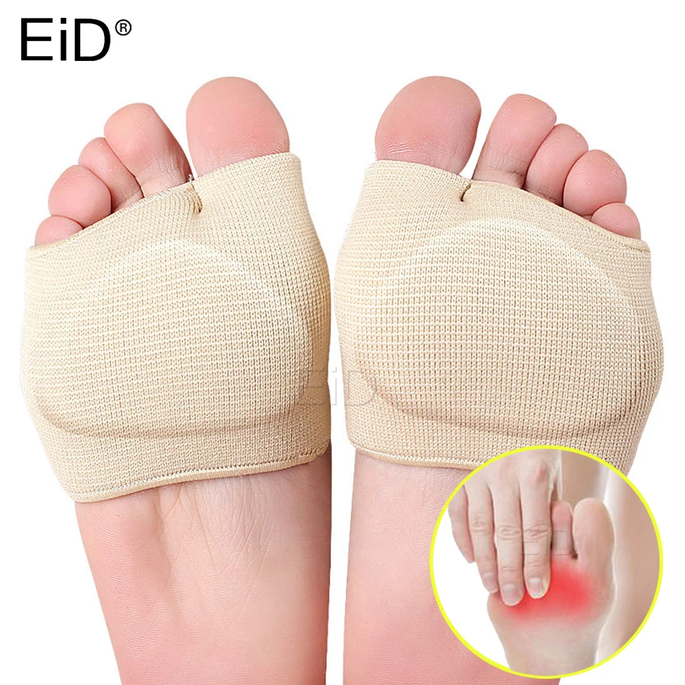 Bantalan Lengan Metatarsal Silikon Lebaran Bantalan Gel Kaki Depan Sol Bunion Setengah Jari Kaki Bantal Penyangga Setengah Kaki untuk Mencegah Kapalan Lecet