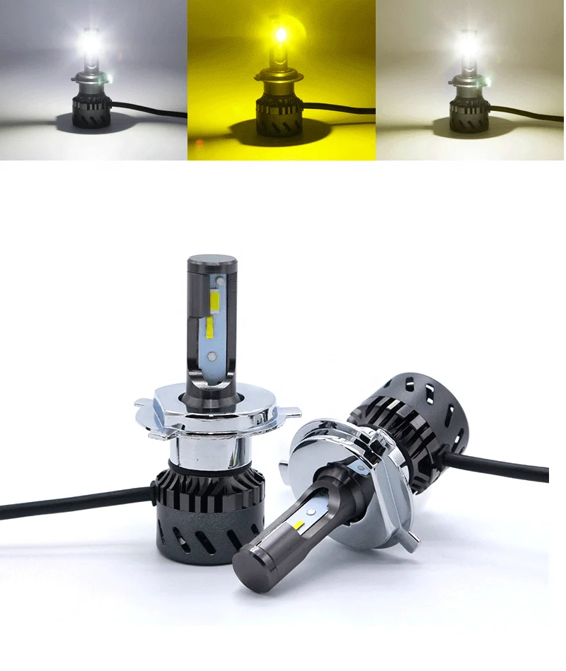 

Tricolor Auto Headlights H1 H3 H4 H7 H8 H9 H11 9005 9006 3000K 4300K 6000K Car LED Headlight Auto Bulbs three color 3 mode E380