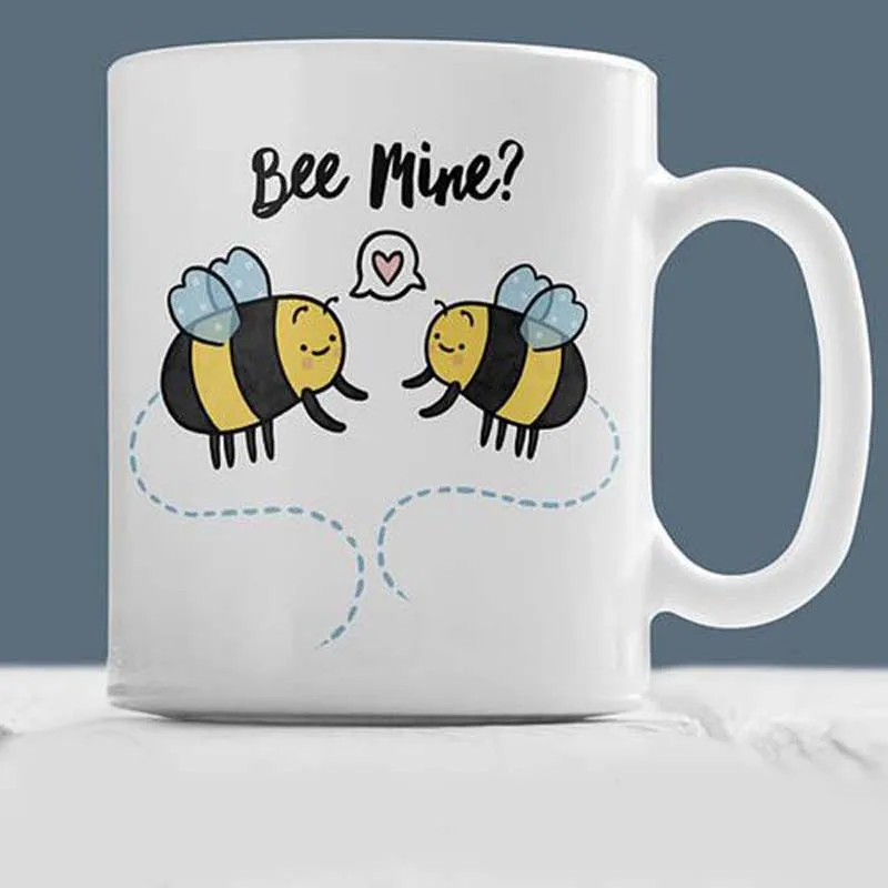 Bee Mine, Cute Bee Mug - Cute Mug, Funny Mug, Valentines Gift, Valentines Mug