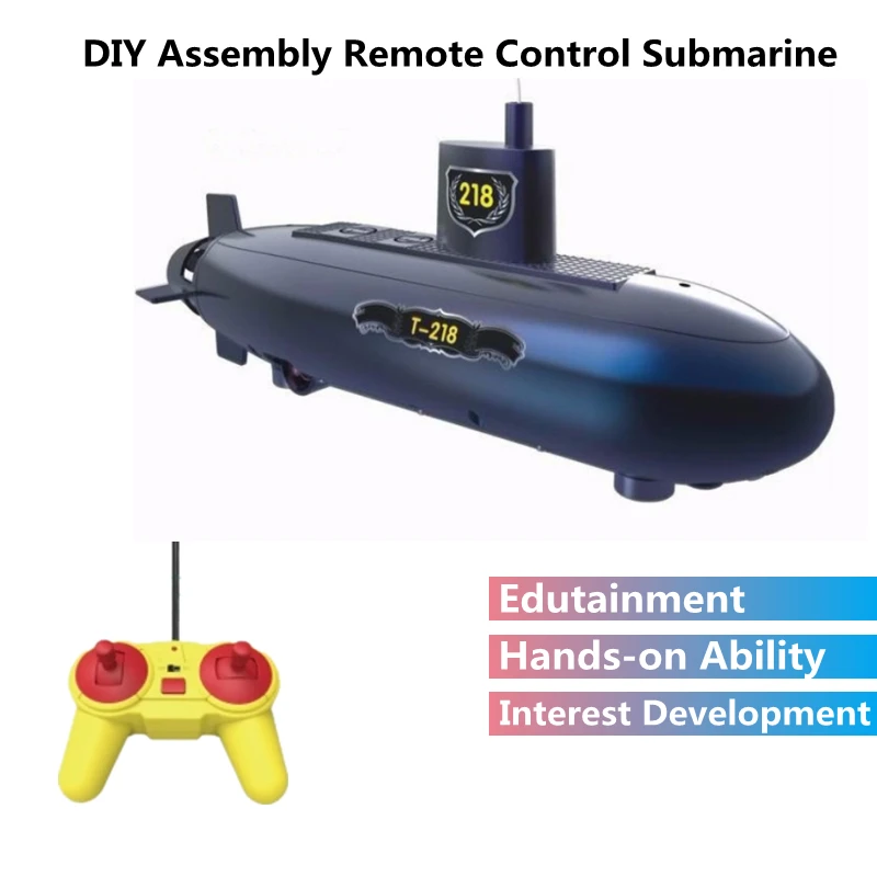 

Popular Science Interest Develop RC Submarine Model Interaction Education Puzzle Hands-on Ability DIY Assemble RC Submarine Toy