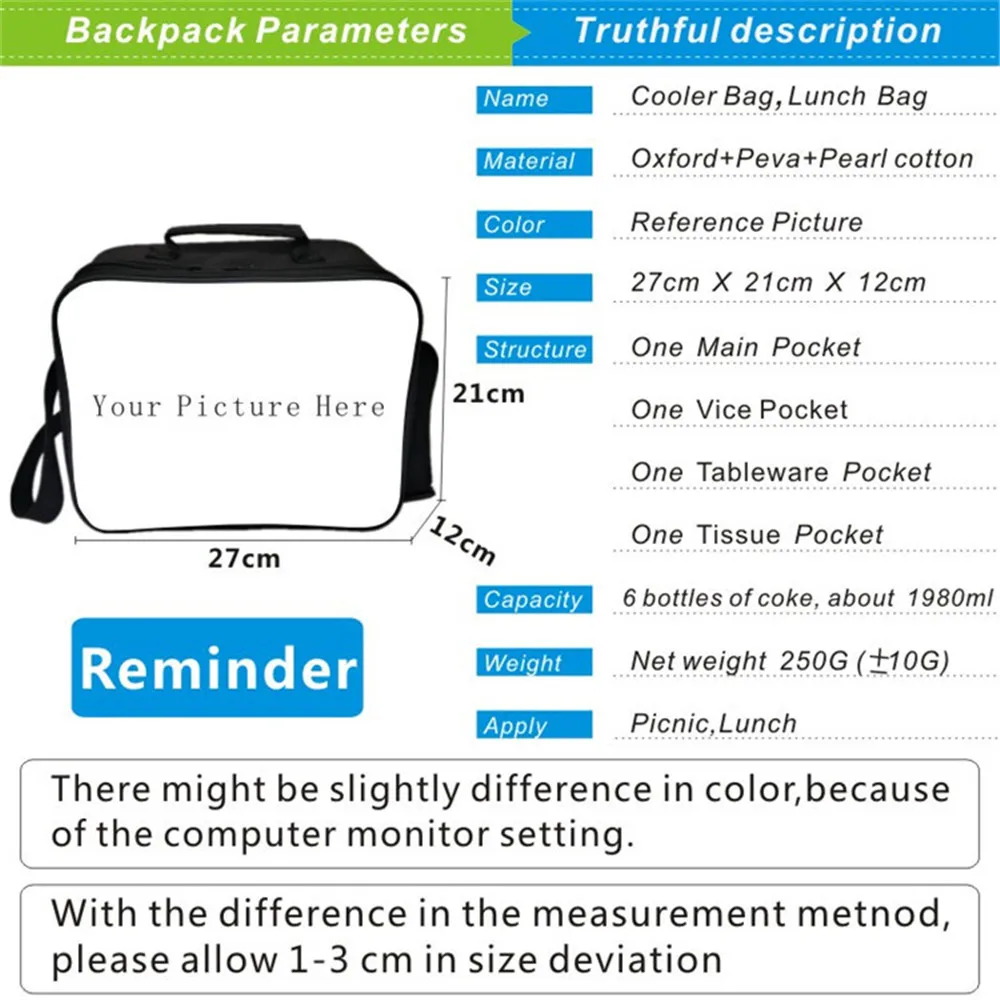 Camouflage Picnic Bag Camping Shoulder Bag Handbags Portable Insulated Nylon Picnic Lunch Bags Fashion Bag For Women