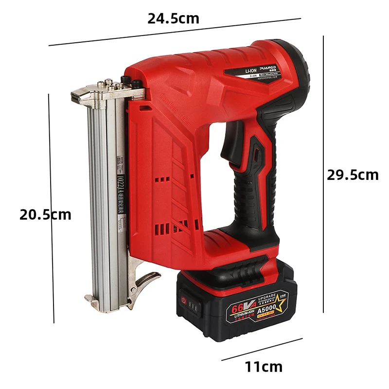 Cordless Electric Nail Gun Woodworking Portable Rechargeable Nail Gun 3AH Battery Straight Nail U Nail Optional F30/422/1022