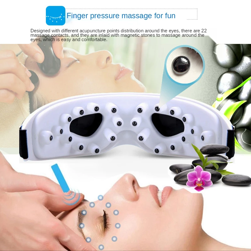 Electric Eye Massager Wireless Charging Eye Care Machine Relieve Eye Fatigue Adult Vibration Hot Compress Axial Rod Vibrator