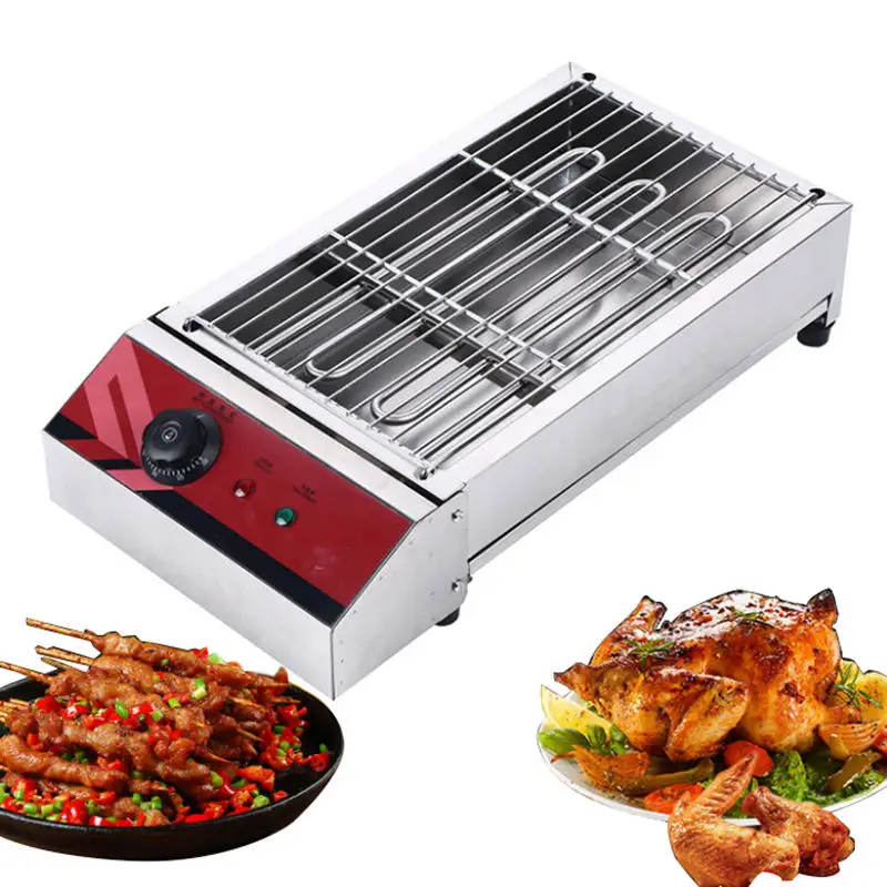 2.5KW Electric Barbecue grill with Adjustable thermostat knob Large capacity stainless steel Grills Household Commercial party