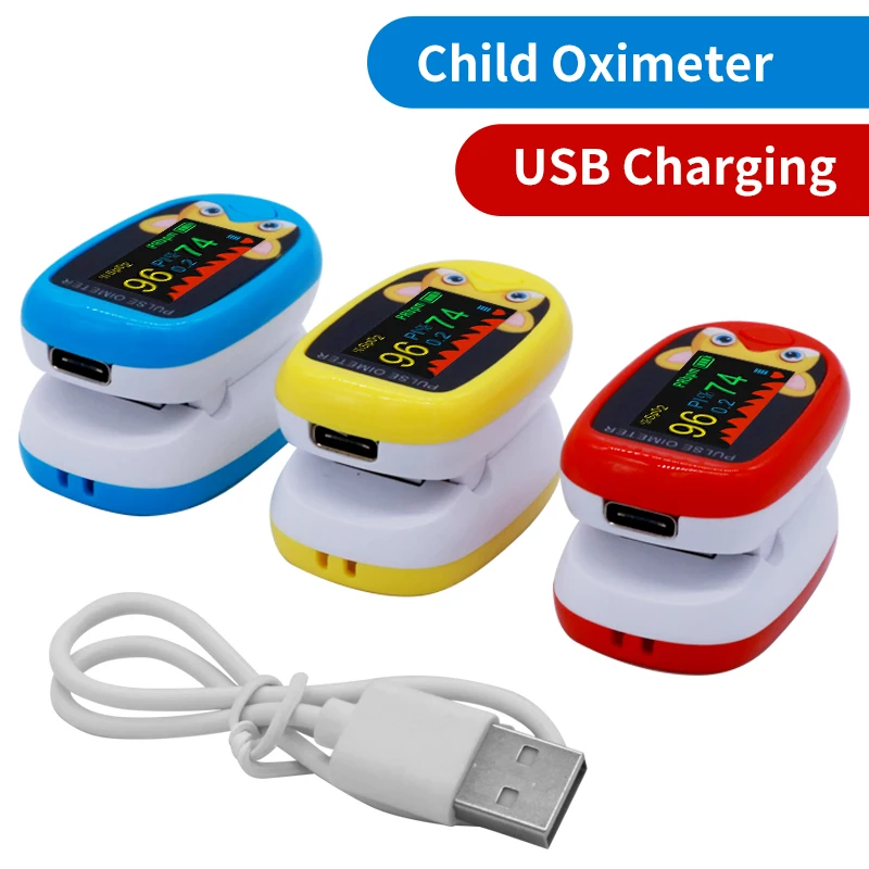 

Medical Children Baby Kids Pulse Oximeter Fingertrip Mini SpO2 Blood Oxygen Saturation Monitor Heart Rate Measuring Device Meter