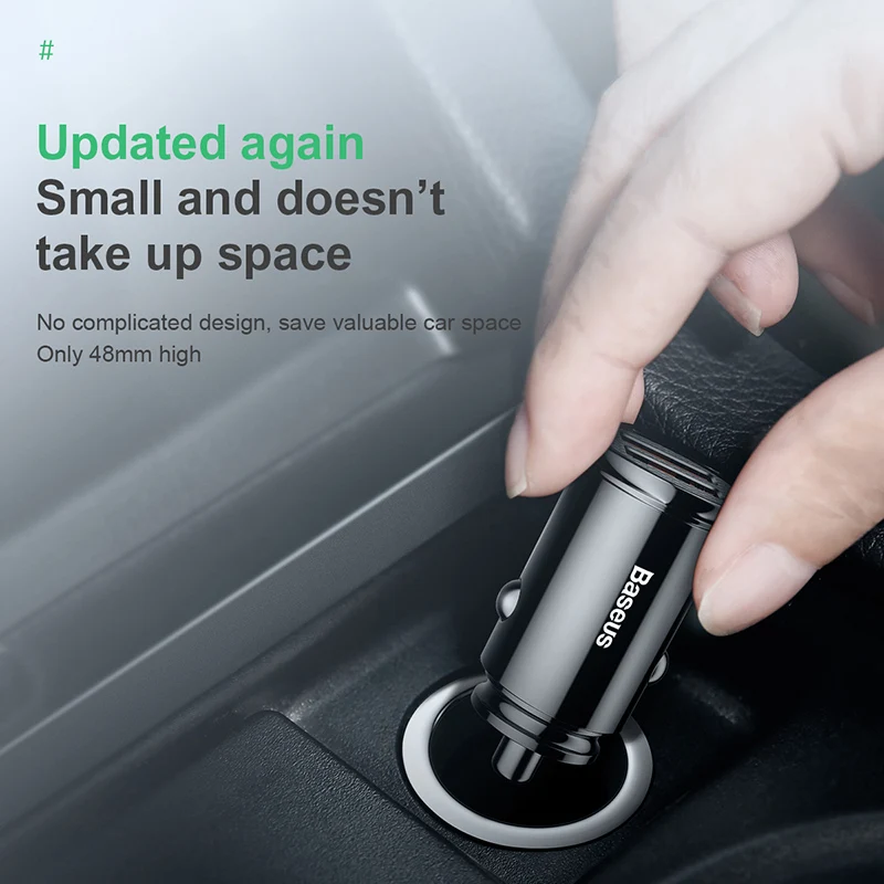 Baseus Car Charger USB Cigarette Lighter Quick Charge 4.0 QC3.0 PD Type C Fast Charging Phone Auto Charger Accessories