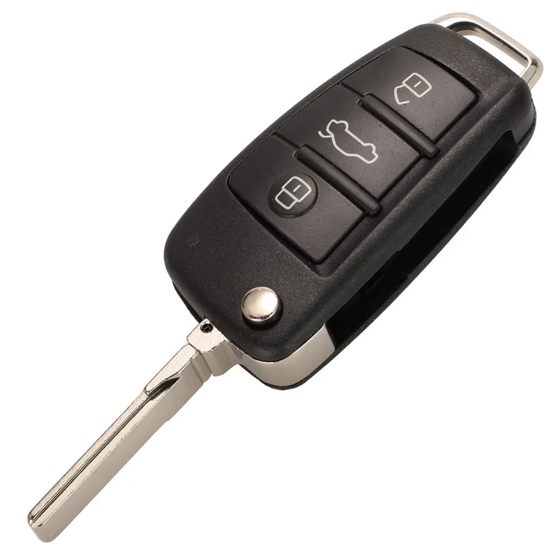 315/433/868MHz 8E0837220Q 8E Electronic Chip 8E0 837 220 Q/M/T/R Af Flip 3 Button Remote Car Key Fob For Audi A6L Q7