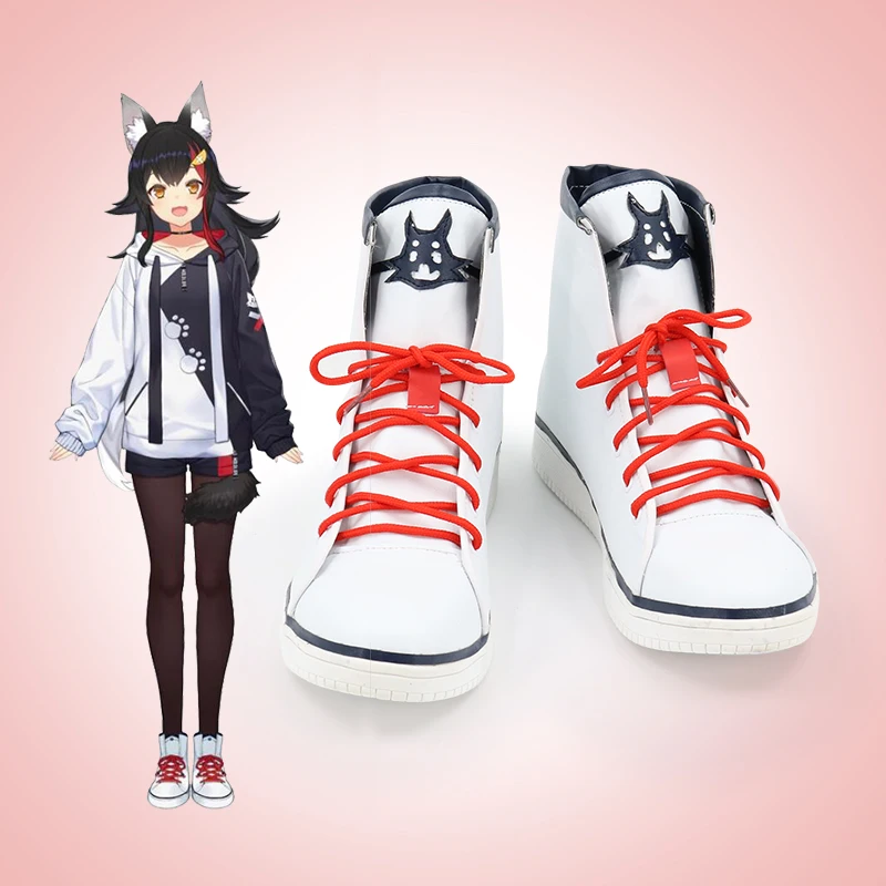 

Anime Game Hololive Vtuber Ōokami Mio COS Performance Shoes