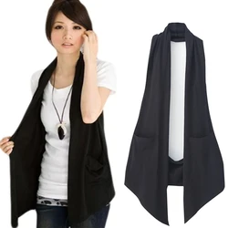 New Spring 2021 Women's All-match Slim Black Colete Vest Women Casual Waistcoat Vests Ladies Fashion Clothing M-4XL