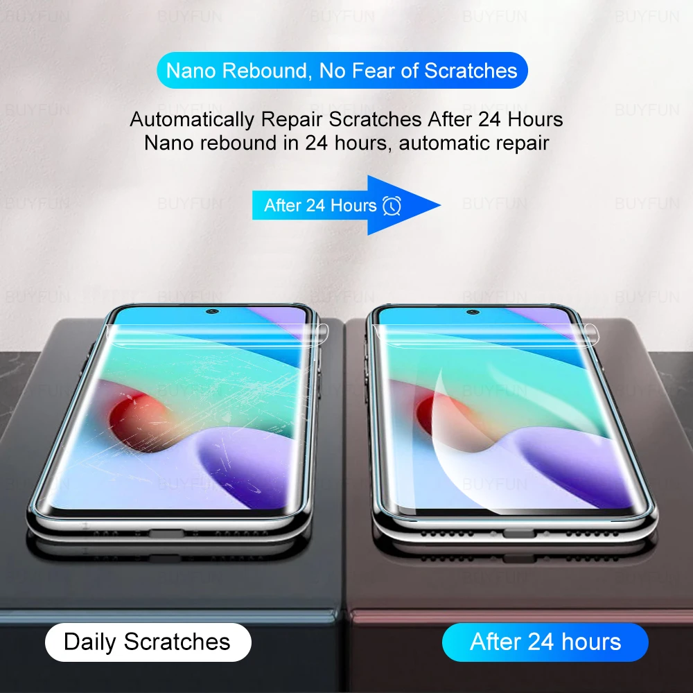 3in1 frente para trás filme de hidrogel para xiaomi redmi 10 lente da câmera película protetora para xiamoi redmi 10 6.5 "protetor de tela não vidro