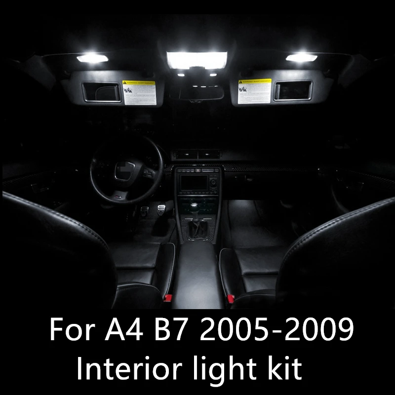 18pcs error free car LED Interior Light Kit for Audi A4 B7 S4 RS4 accessories 2005-2008 auto LED interior dome map bulb lights