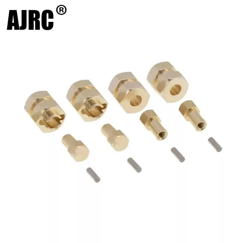 

Brass Extended 7mm Hex Wheel Hubs 8mm Thick For Axial Scx24 Upgrades 1/24 Scx24 rc Crawler Car Extend Track Width 5mm