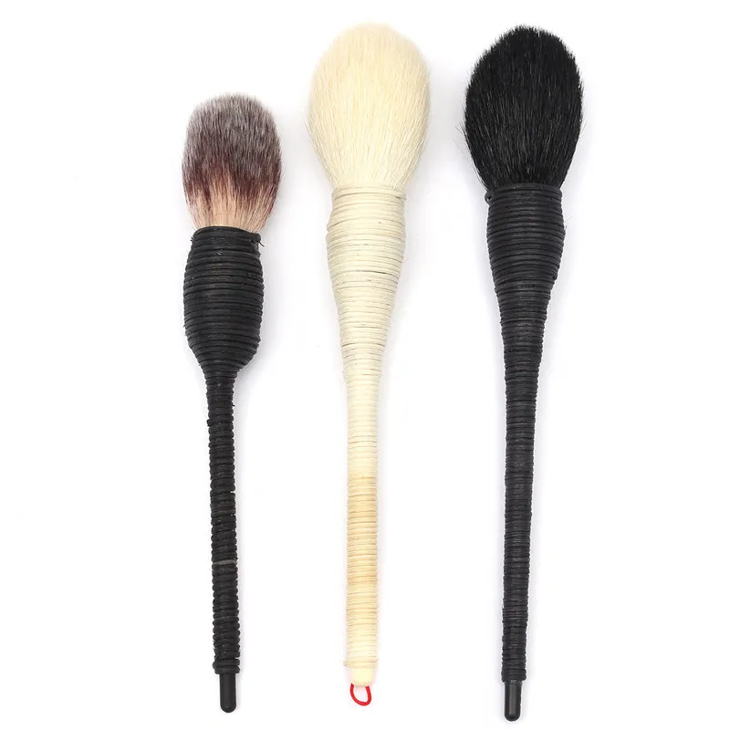 Nature Goat Hair Blusher Brushes Handmade Rattan Makeup Cosmetic Beauty ToolNew Pro 1Pcs Blush Powder Brush