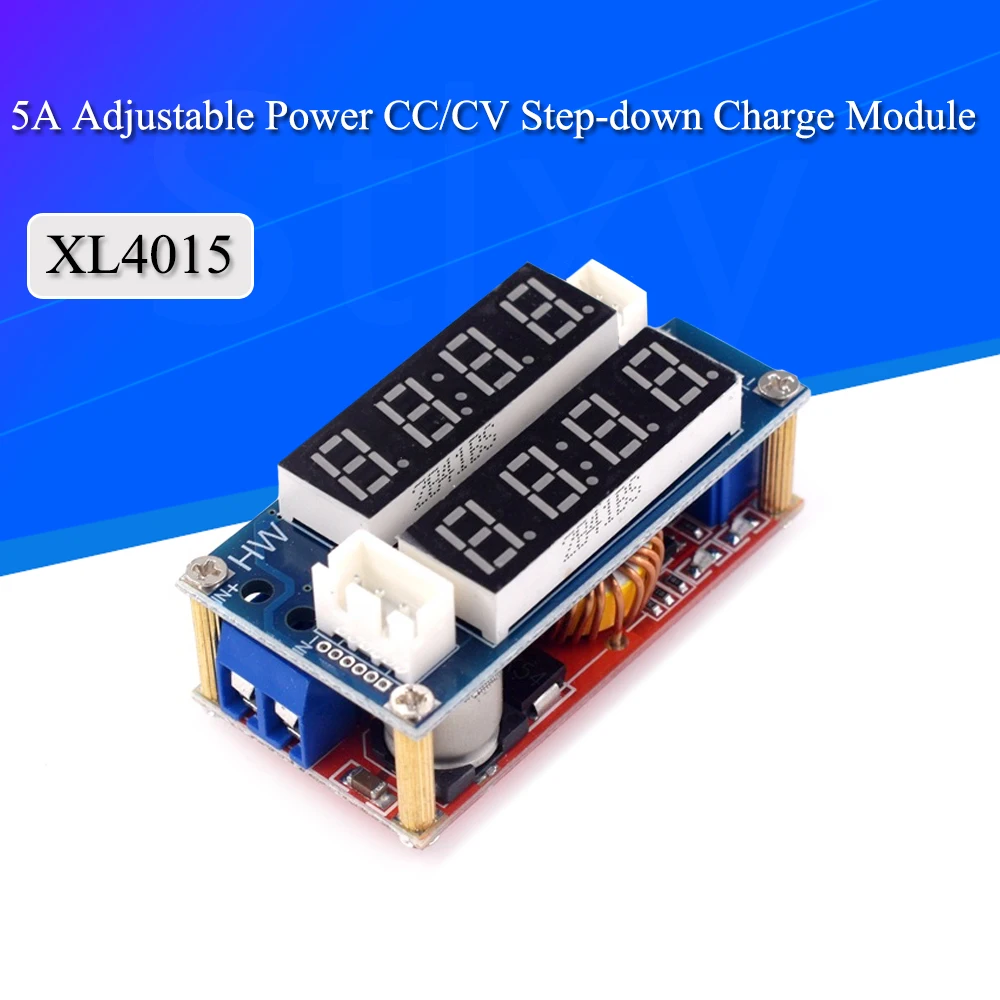 XL4015 5A Regulowana moc CC/CV Moduł ładowania obniżającego napięcie Sterownik LED Woltomierz Amperomierz Stałoprądowe stałe napięcie