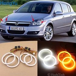 Cotton LED Angel Eye Switchback Light Ring lamp DRL White / Amber for Opel Astra H NON projector 2007 2008 2009 2010