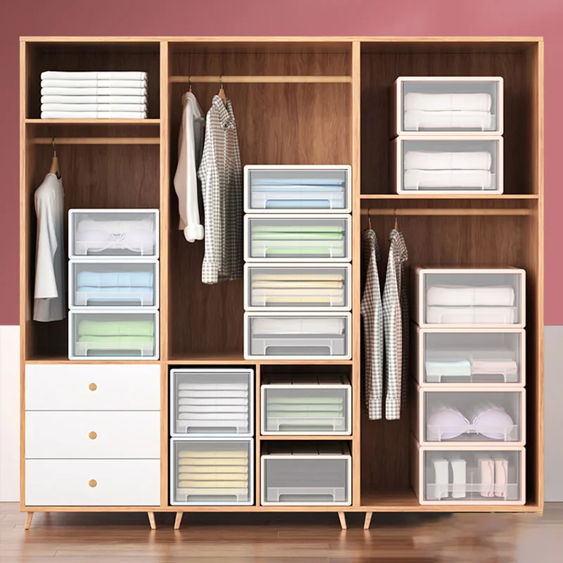 

Bra Underwear Socks Storage Box Clothes Organizer Drawer Can Be Stacked Dtorage Plastic Dustproof Bedroom Cabinet Drawer Divider