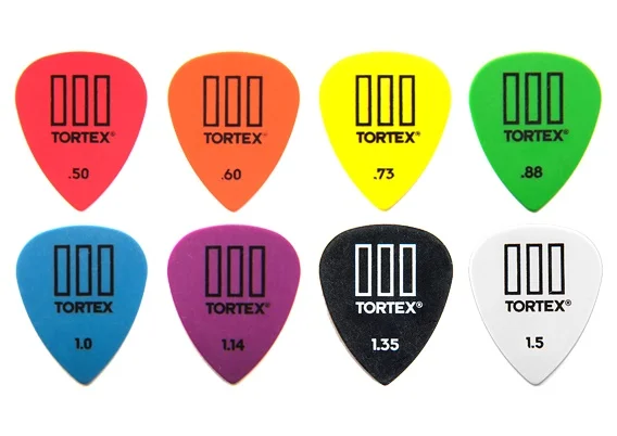 Dunlop Tortex TIII Guitar Pick Plectrum Mediator 0.5mm-1.50mm