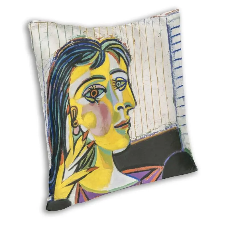 Portrait Of Dora Maar By Pablo Picasso Cushion Cover Famous Oil Painting Floor Pillow Case for Living Room Home Decorative