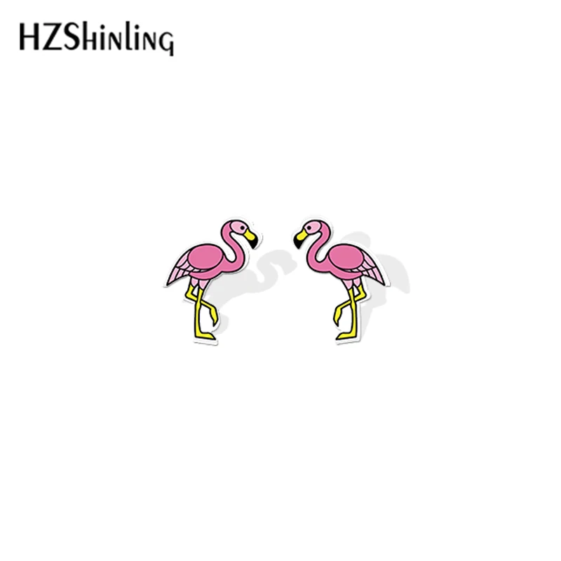 2019 New Summer Pineapple Acrylic Earring Flamingo Watermelon Fruit Juice Stud Earring Epoxy Resin Earrings