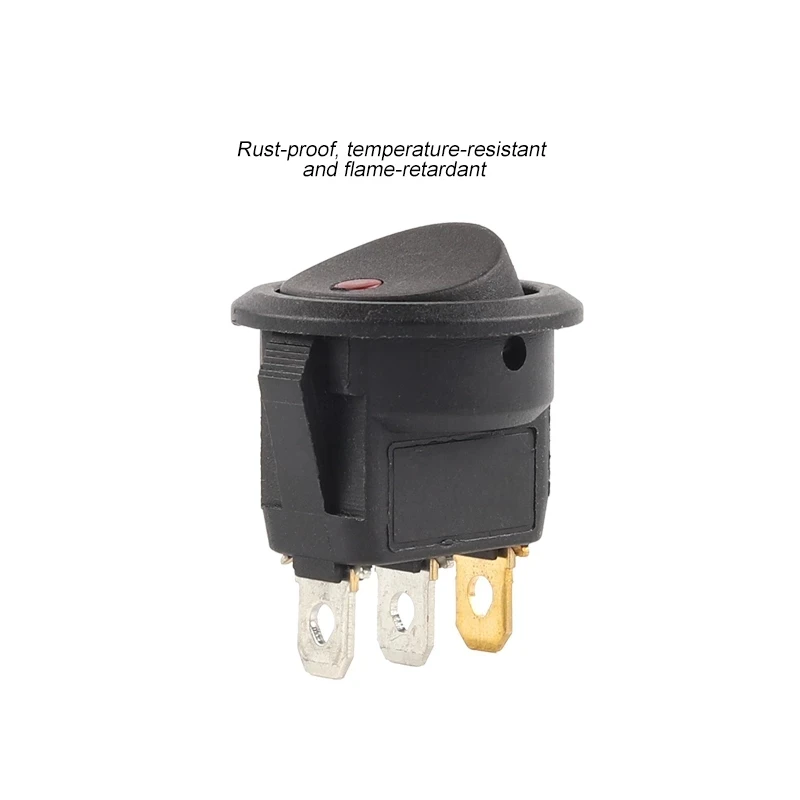 5/10PCS ON/OFF 250V/10A 125V Round Rocker Dot Boat Switch Waterproof LED Light 23mm Boats Car Power Button Toggle Switches