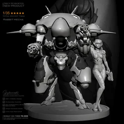 1/35  Resin model kits soldier Mecha resin figure DIY self-assembled TD-3008